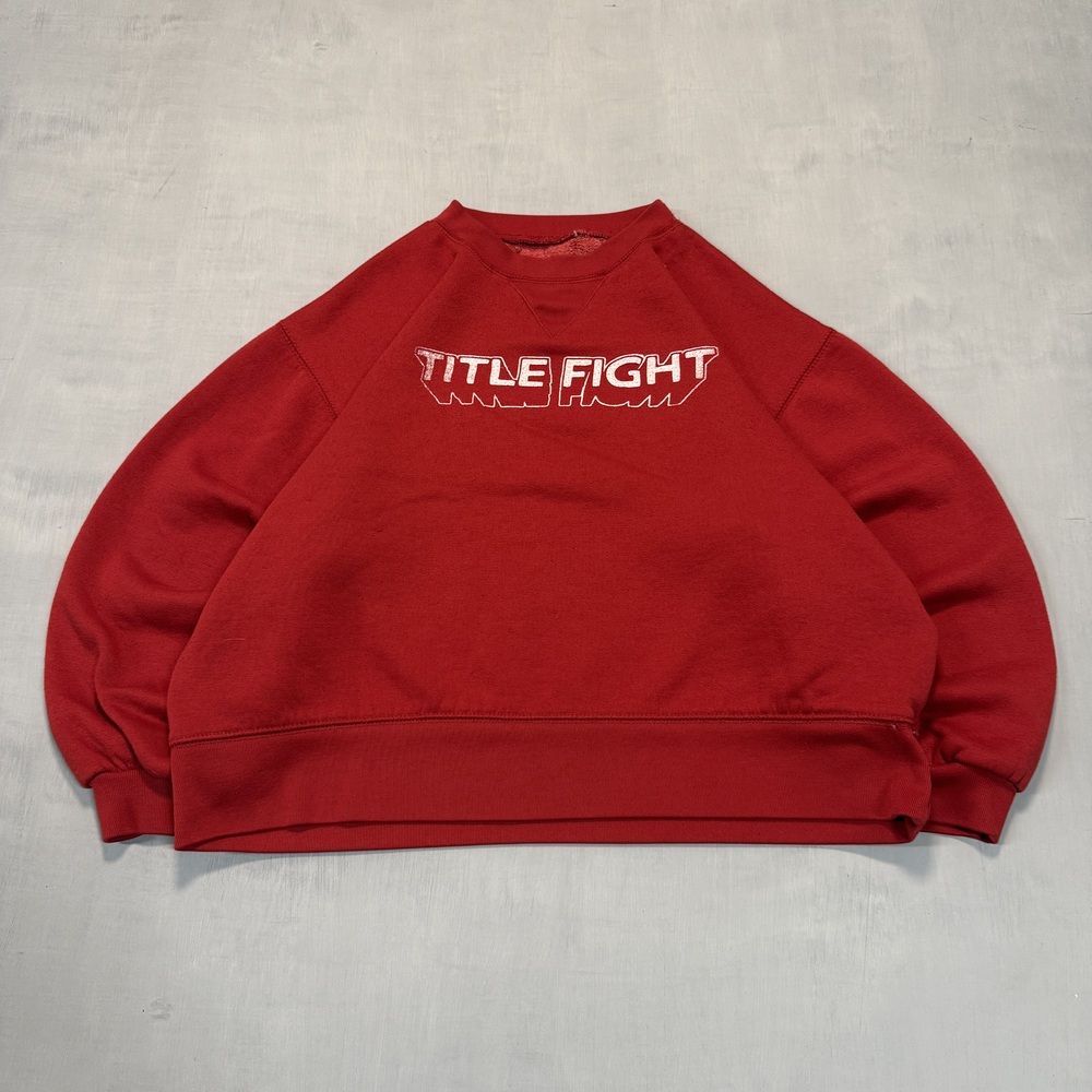 Printed Women's crewneck sweatshirt Red Size M
